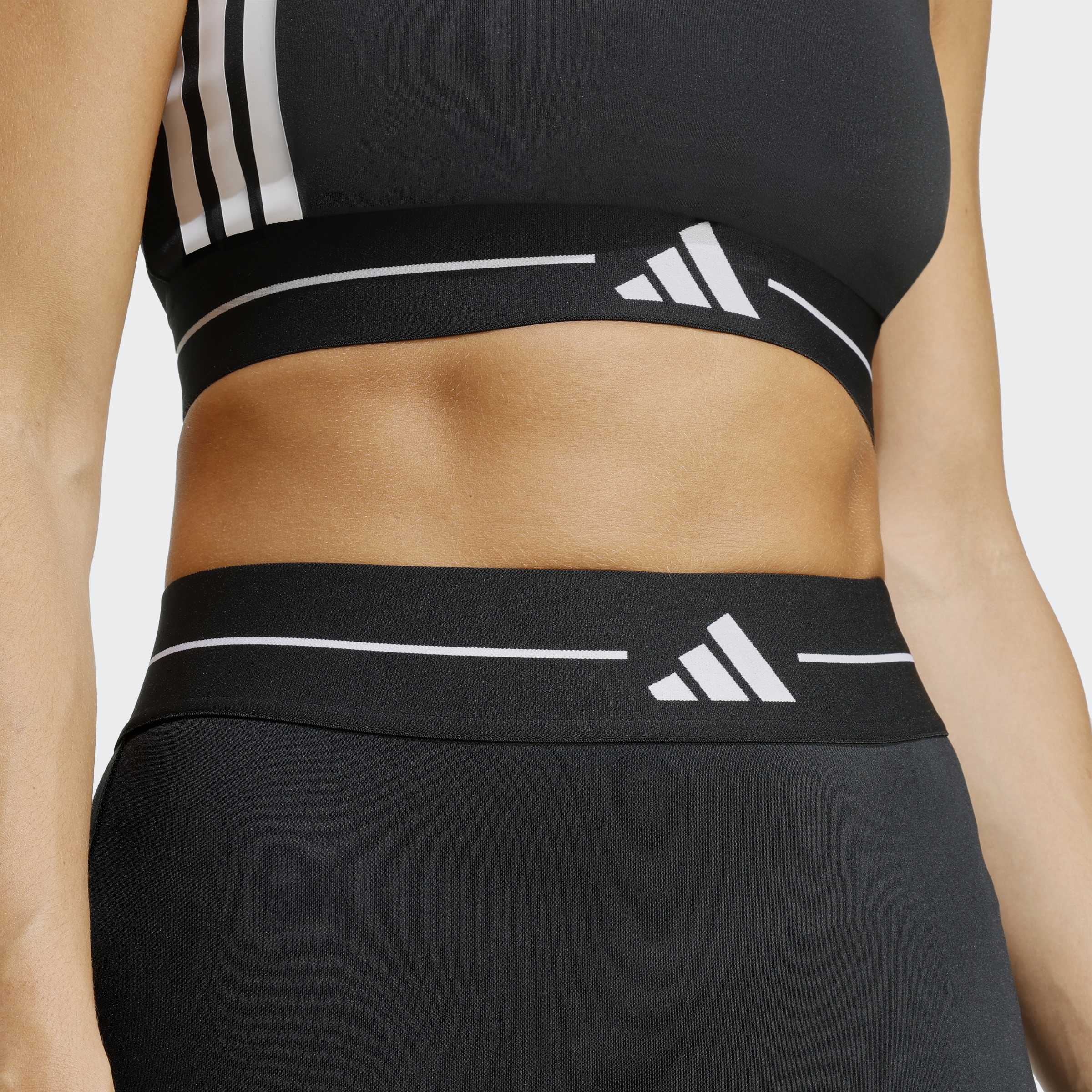 Trainingstights ADIDAS PERFORMANCE "HYPERGLAM 3-STRIPES FULL LENGTH LEGGING", Damen, Gr. S, N-Gr, schwarz-weiss (schwarz, normal, gr.), Obermaterial: 85% Polyester, 15% Elasthan, Hosen Trainingstights schwarz, normal, gr. S, N-Gr