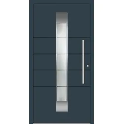 SCHÜCO Aluminium Haustür "TINA" ADS 75.SI RC2 Anthrazit RAL 7016 innen öffnend DIN rechts