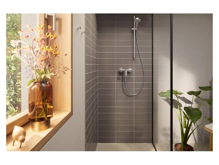 Duscharmatur HANSGROHE Rebris E Chrom , silber (chrom), B:19,5cm H:15,5cm T:25cm, Armaturen, Duscharmatur