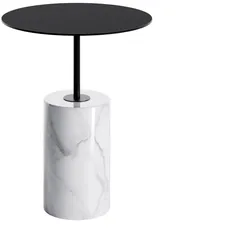 Steinberg Serie 541 Beistelltisch, mit Marmorsockel, rund, 400x400x525mm, SOLIDSurface, 541710052S, Farbe: Mattschwarz