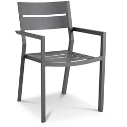 Brafab Gartenstuhl stapelbar Delia Aluminium Grau Anthrazit