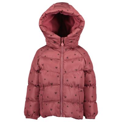 Steppjacke BLUE SEVEN, Mädchen, Gr. 116, rosa (wein), Web, Obermaterial: 100% Polyester, bedruckt, Basic normal, Raglanärmel, Jacken Steppjacke, Kunstfaser