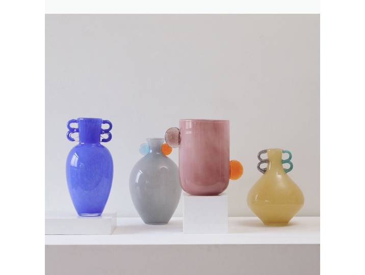 Vase en verre géométrique coloré, bouteille en verre à Double oreille, Vase à fleurs, Terrarium hydroponique, accessoires de décoration pour la maison