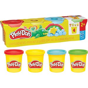 Play-Doh Knete G06885X0, klassische Farben, ab 2 Jahren, farbig sortiert, 4 Dosen je 85g