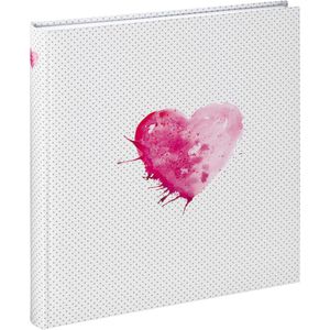 Hama Fotoalbum Lazise 2361, Buchalbum, 29 x 32 cm, 50 weiße Seiten für 200 Fotos, pink
