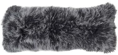 Saro Lifestyle Mongolian Lamb Fur Throw Pillow - Plush Textured Throw Pillow with Polyester Filled Support for Cozy Modern Decor, Luxurious