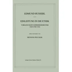 Einleitung in die Ethik, Fachbücher von Henning Peucker, Edmund Husserl