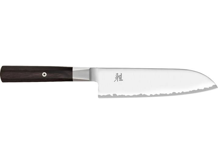 Santokumesser MIYABI MIYABI 4000FC , braun, Klingenlänge 18cm, Spezialklingenstahl, Stahl, Kochmesser, Klingenlänge 18 cm, Griff aus Pakkaholz