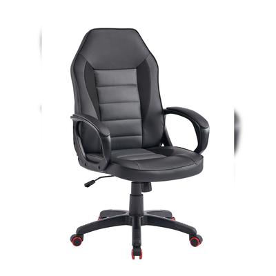 Rennwagensitz Bürostuhl CS0005, Kunststoff/Metall, verstellbare Sitzhöhe, schwarz/grau