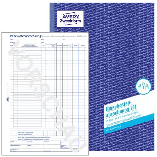 AVERY Zweckform Reisekostenabrechnung monatlich Formularbuch 741