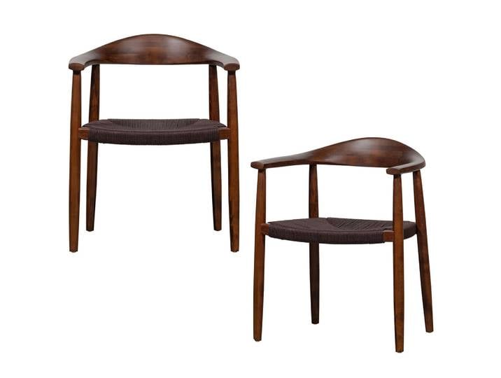 Livetastic Armlehnstuhl-Set Embrace, Dunkelbraun, Holz, Buche, Hartholz, zylindrisch, 64x76x53 cm, Esszimmer, Stühle, Esszimmerstühle, Esszimmerstühle-Set