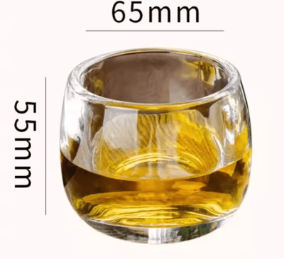 Uplift Curations Elegant 80ml Crystal Glass Tea Cup Thickened Transparent Master Tasting Cup For Tea & Wine 1pc