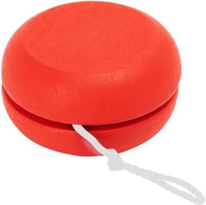 Yo-yo personnalisé en bois naturel avec cordon Rosko rouge TAILLE UNIQUE ADULTE