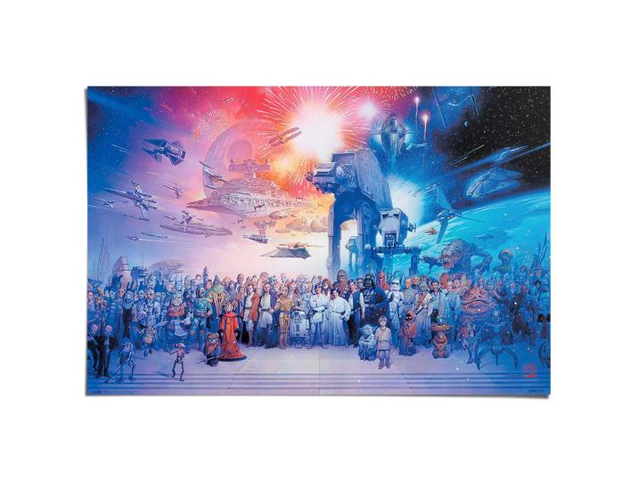 Poster REINDERS Star Wars - legacy characters , blau (farbe bild(er): blau), B:91,5cm H:61cm T:0,1cm, Bilder, Poster, Kinderzimmer - Blau - 150 gr. Papier - 91,5x61 cm
