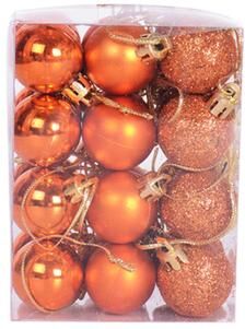 Discount Dollar Deals Mini Christmas Balls Ornaments, Flocked Christmas Balls, Christmas Tree Hanging Decor orange 2cm