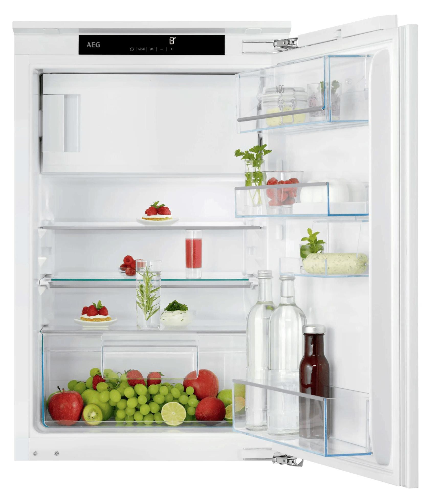 AEG Einbaukühlschrank / 880 mm / 4-Sterne-Gefrierfach / 118 L / Festtür TSF5O88WDF Weiß