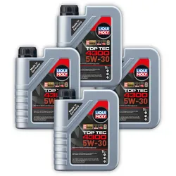 4x Motoröl LIQUI MOLY 3740 Top Tec 4300 5W-30 Hightech Leichtlauf synthetisch 1L