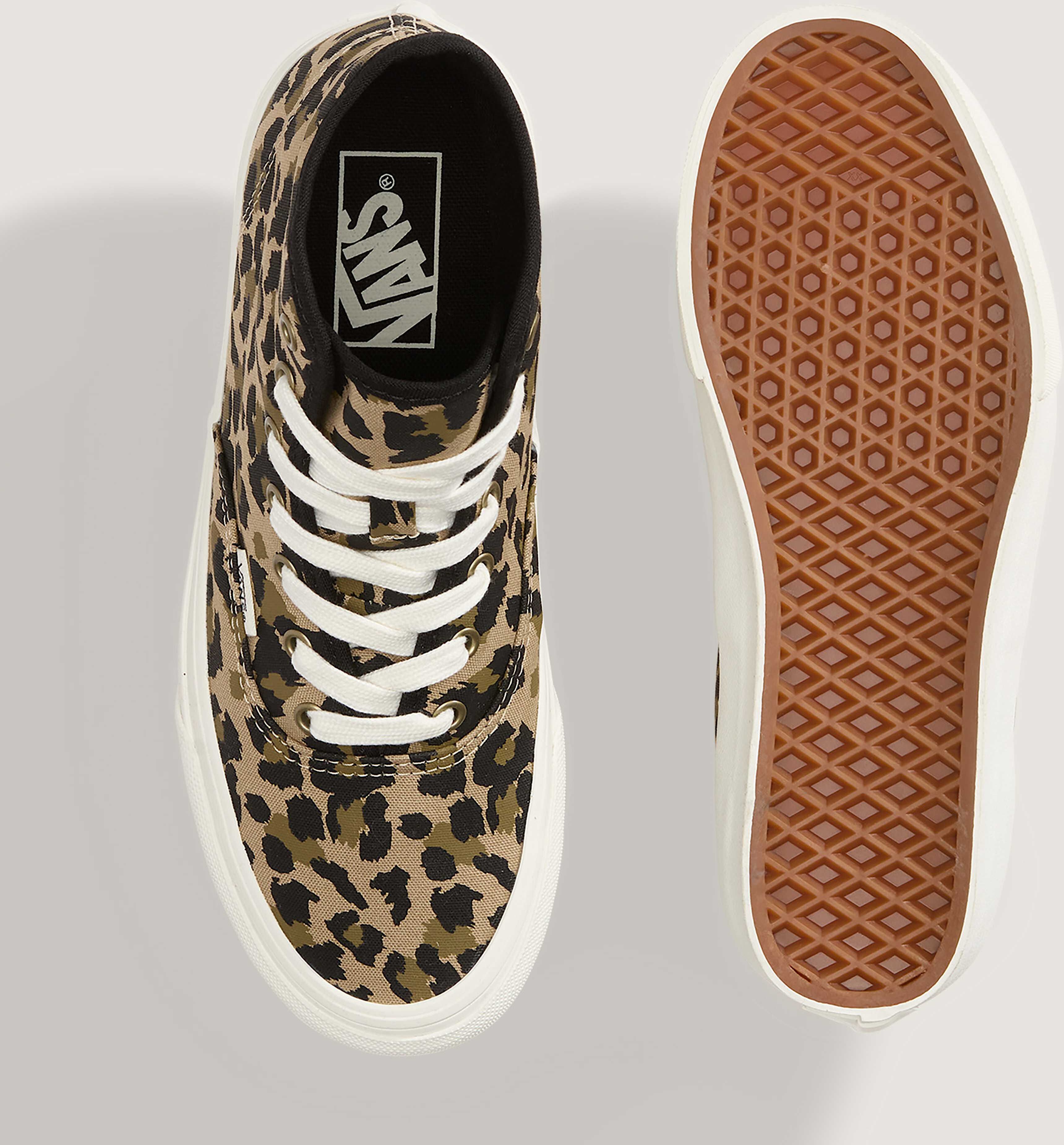 Sneaker VANS "Authentic Hi 2.0", Damen, Gr. 40, braun (gr4, leopard schwarz, incense), Textil, Schuhe Sneaker