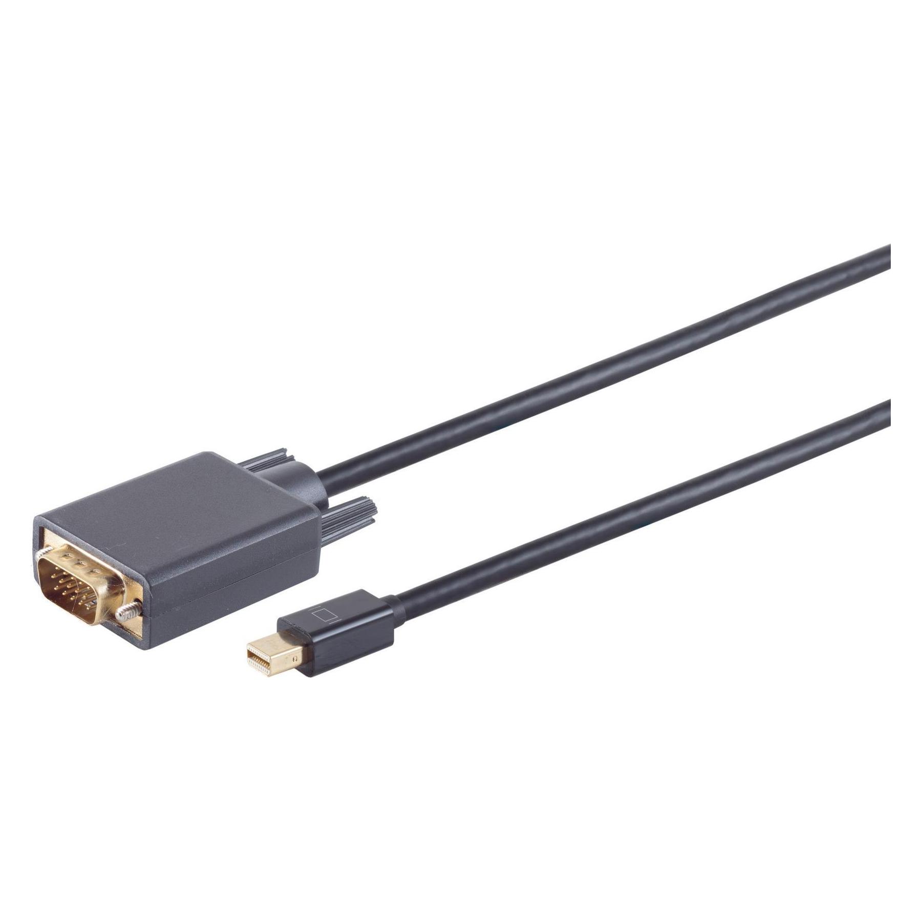 Shiverpeaks S/CONN maximum connectivity Displayportkabel-Mini Displayport Stecker 1.2 auf VGA Stecker, schwarz (1 m) (10-54035)