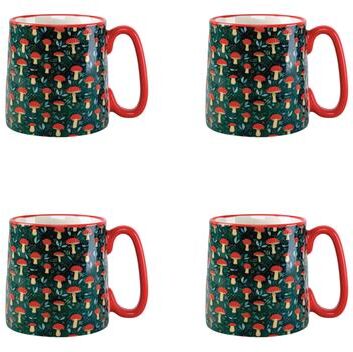 10 Strawberry Street Bella Flora Mugs, Set of 4