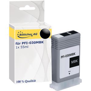 kompatibel für Canon PFI-030MBK, Tinte, 55ml, schwarz matt