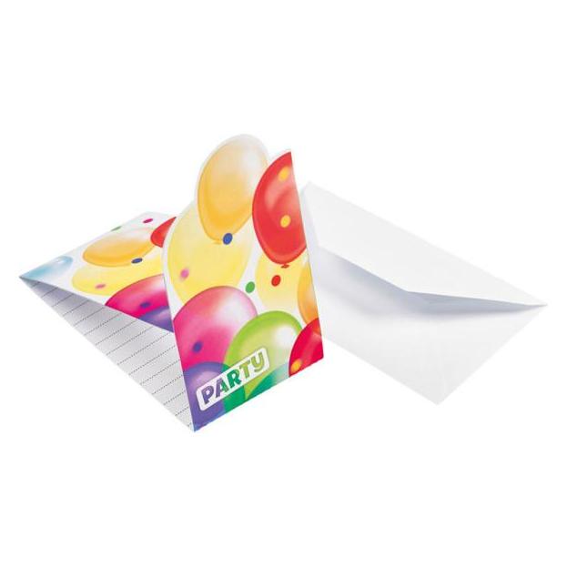 Magni Einladungskarten Balloons 8er (8 Stk.) (9900328)