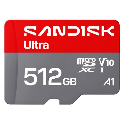 SanDisk Ultra microSDXC UHS-I micro SD-kaart met SD-adapter, 512 GB