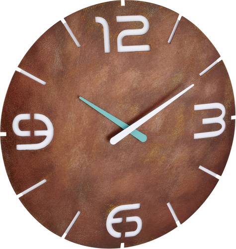 TFA Dostmann 60.3536.08 Funk Wanduhr 35cm x 35mm Rost