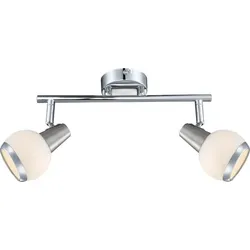 LED Deckenlampe Deckenleuchte Wohnzimmerlampe Schwenkbar Silber Glas L 30 cm