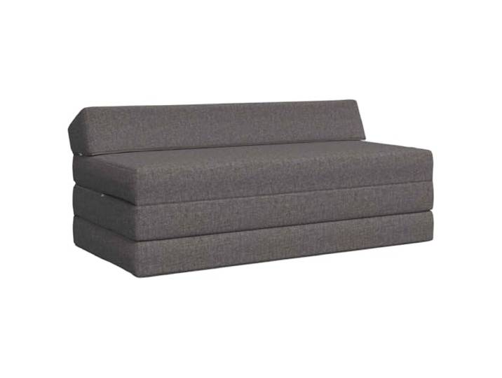 KUTYWEXFM Klappsofa 2-Sitzer Hellgrau 120x60x49cm Schlafsofa Faltbar Vielseitiges 2-in-1 Schlafsofa für Gästezimmer oder kleine Räume, schnell von Couch zu 120x200cm Matratze wandelbar.