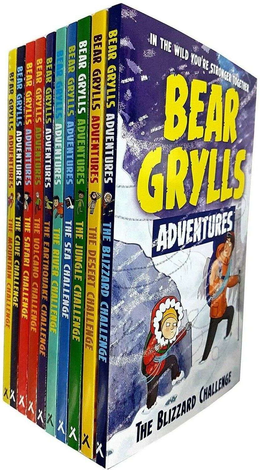 Bear Grylls Adventure Collection 10 Books Set - Blizzard Challenge Desert Challenge Jungle Challen..