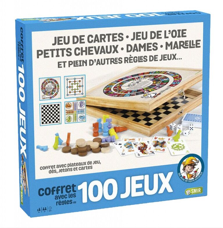 Coffret 100 jeux junior en bois - SMIR