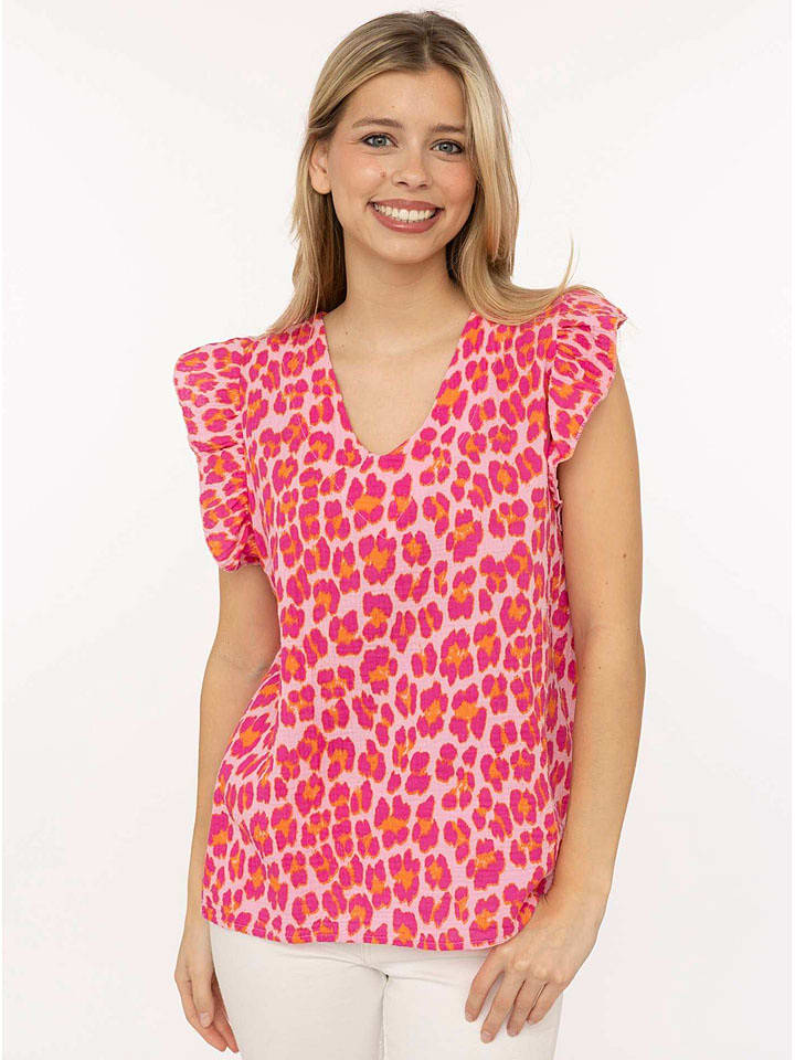 Zwillingsherz Bluse in Rosa/ Pink - onesize