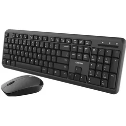 Canyon Set-W20 UK/US Tastatur+Maus Kabellos (Eng. Int., Kabellos), Tastatur, Schwarz