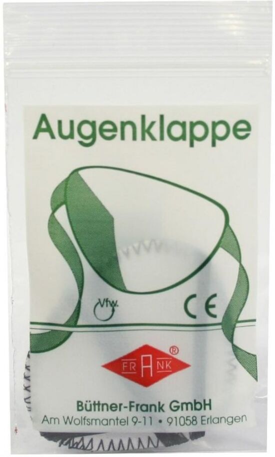 Augenklappe mit Gummiband schwarz