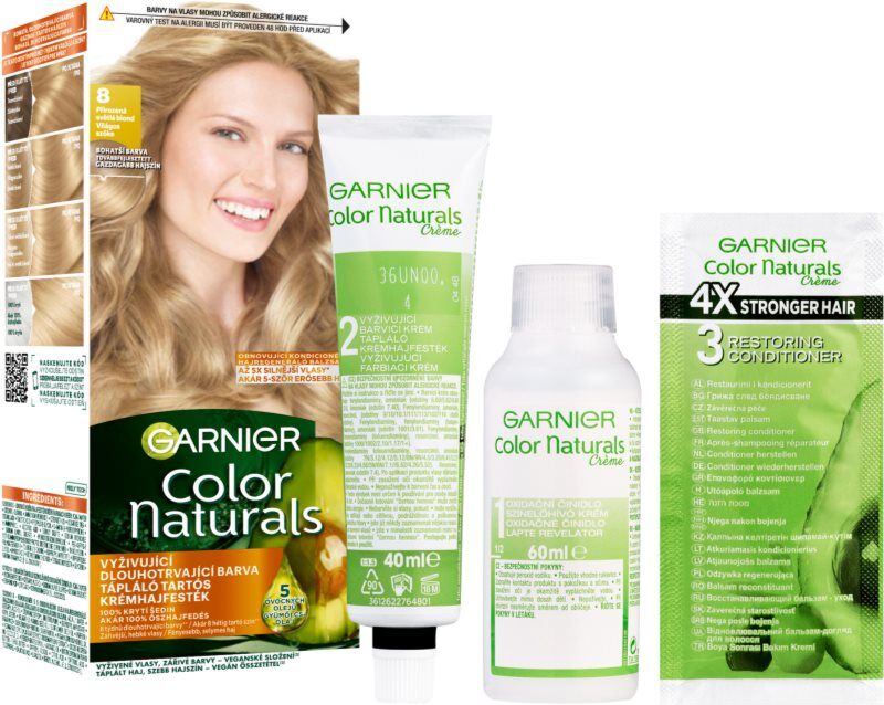 Garnier Color Naturals Creme coloration cheveux teinte 8 Natural Light Blond 1 pcs