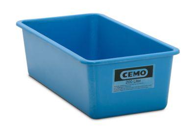 Rechteckbehälter Standard, blau, 200 l flach
