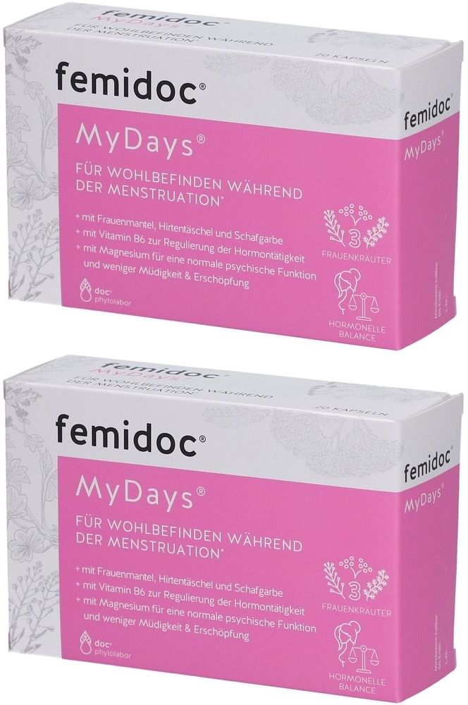 Femidoc MyDays für die Menstruation Kapseln 2x 2x20 St