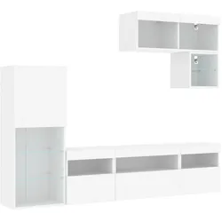 Helloshop26 - Multimedia-TV-Möbel TV-Regal Sideboard TV-Schrank Esszimmer Wohnzimmer Schlafzimmer mit LED-Beleuchtung 6-teilig 02_0029426