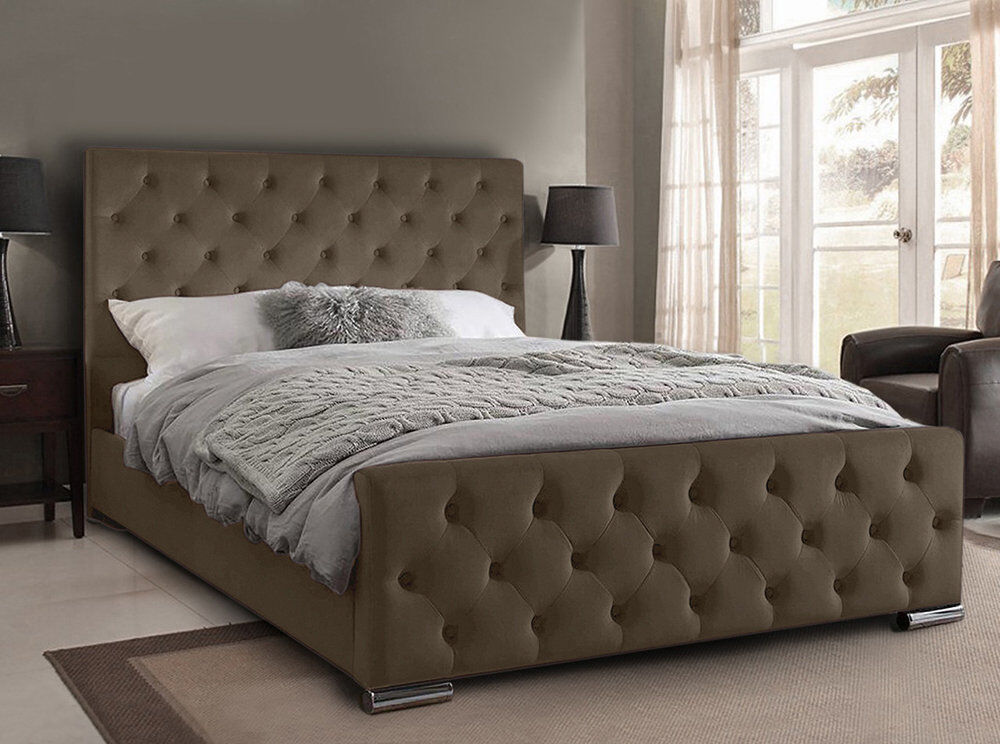 Mercer41 Carlos Upholstered Bed Frame Mole King (5')