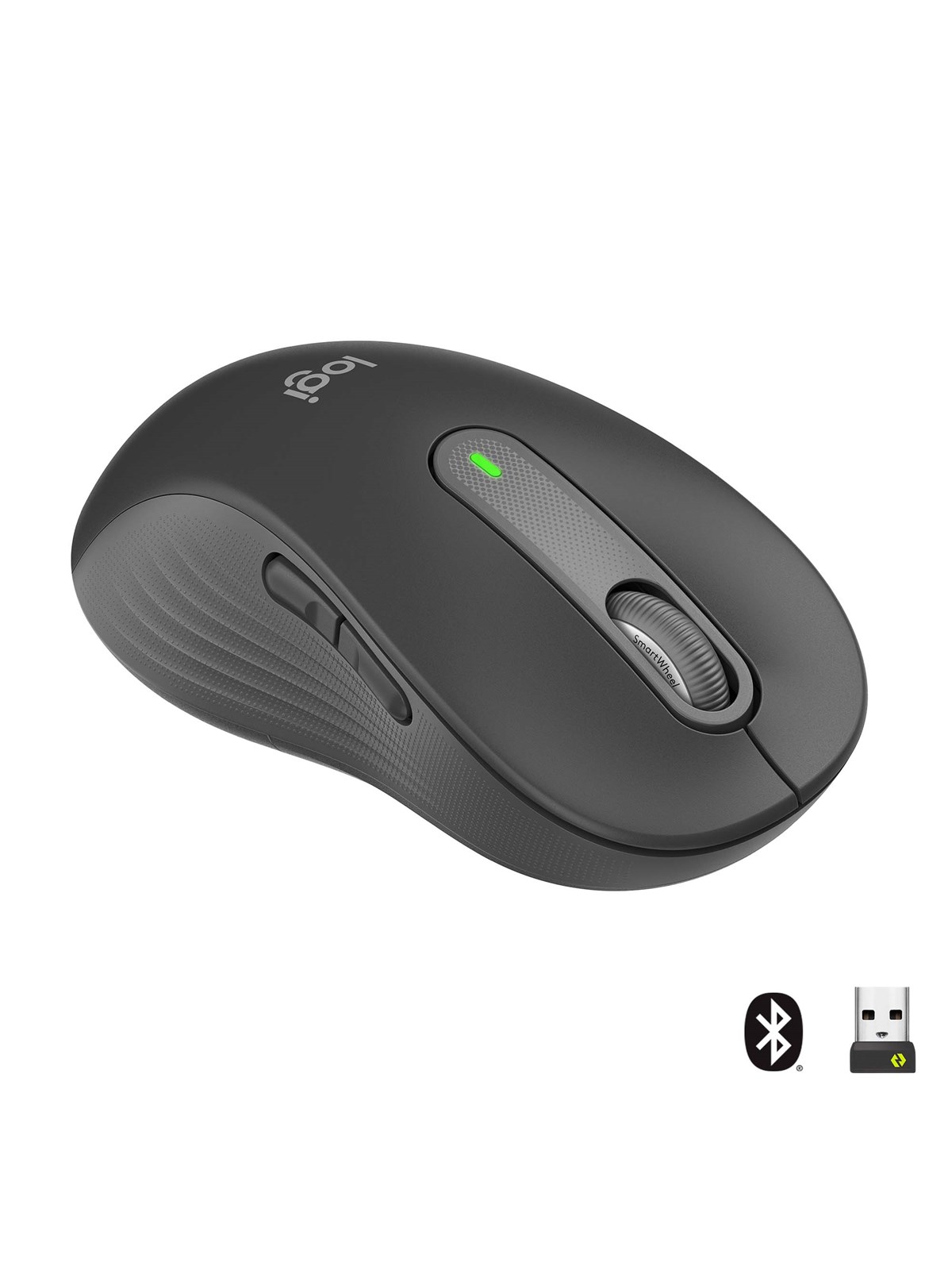Logitech Signature M650 Large Wireless Graphite (Left Handed) - Maus (Schwarz)