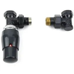 Ximax Thermostat-Set ELEGANT Eckform anthrazit 15mm Kupferrohr