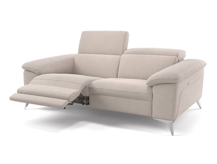 Stoff 2 Sitzer Couch STELLA mit Relaxfunktion
