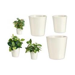 Ibergarden Satz von 3 konischen Keramik-Töpfen 11-14-17cm (11 x 11 cm) (47779897)