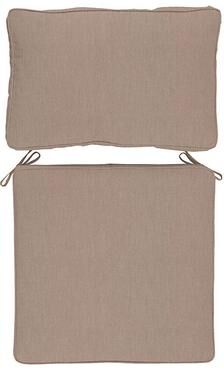 Replacement Seat and Back Cushion Set with Zipper 26x42 - Select Colors - Canvas Fawn - Ballard Designs