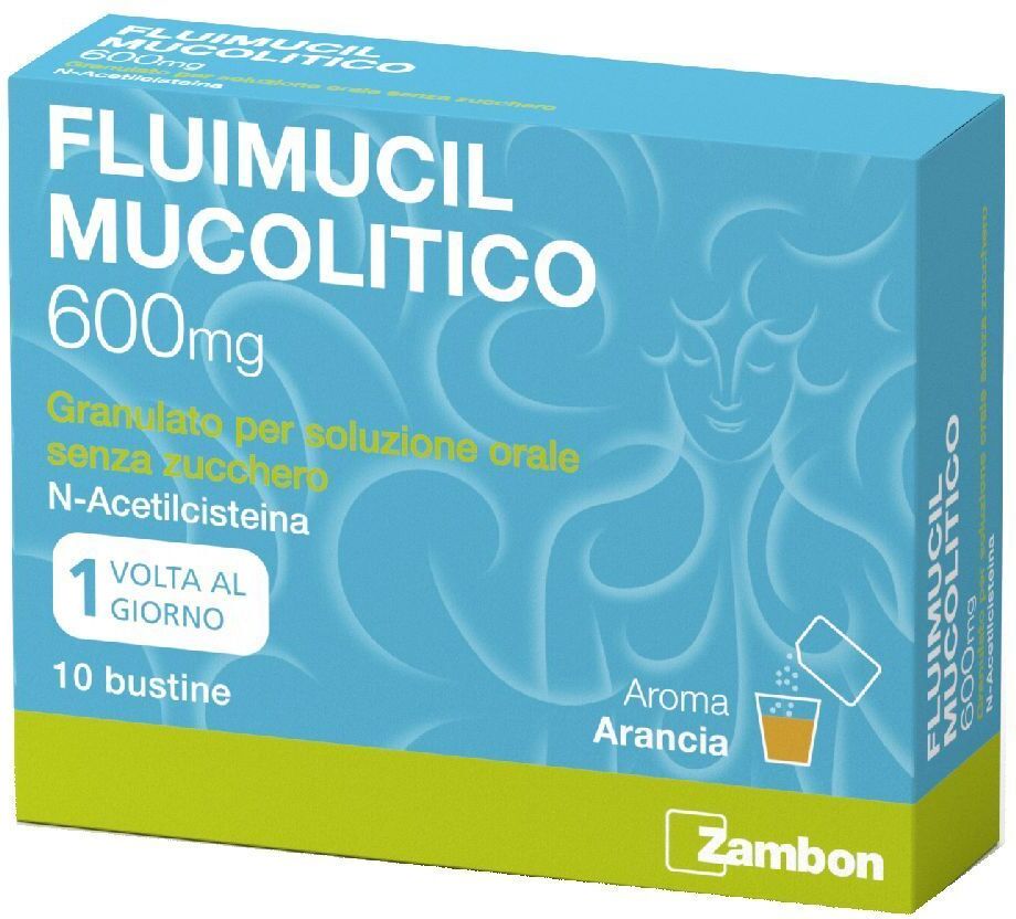 Zambon FLUIMUCIL MUCOLITICO 600 mg Granulato 10 Bustine