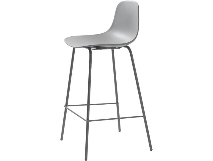 Barhocker 2er-Set Whit grau Polypropylen H 93 cm - Barhocker 2er-Set