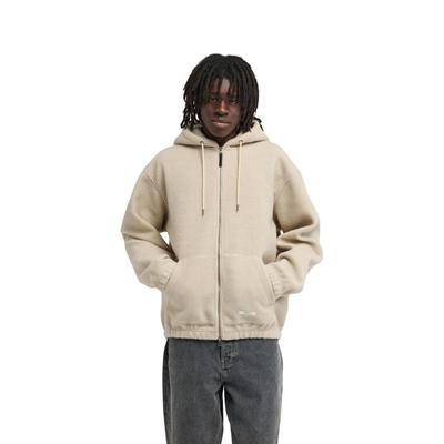 Fleecejacke ELEMENT "Sefton", Herren, Gr. XL, beige (oatmeal heather), Obermaterial: 100% Polyester., Jacken Fleecejacke