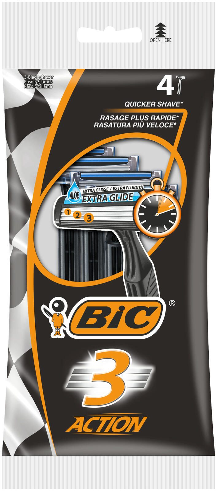 BIC® Einwegrasierer ACTION 4 St. 923014