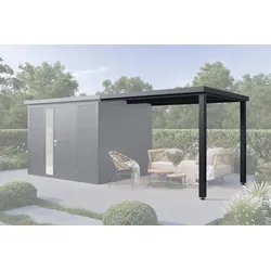 Wolff Finnhaus Terrasse 2923 Anthrazit für Metall Gartenhäuser Ulrik & Linnea